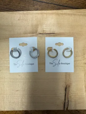 Splendid CZ Twist Hoops