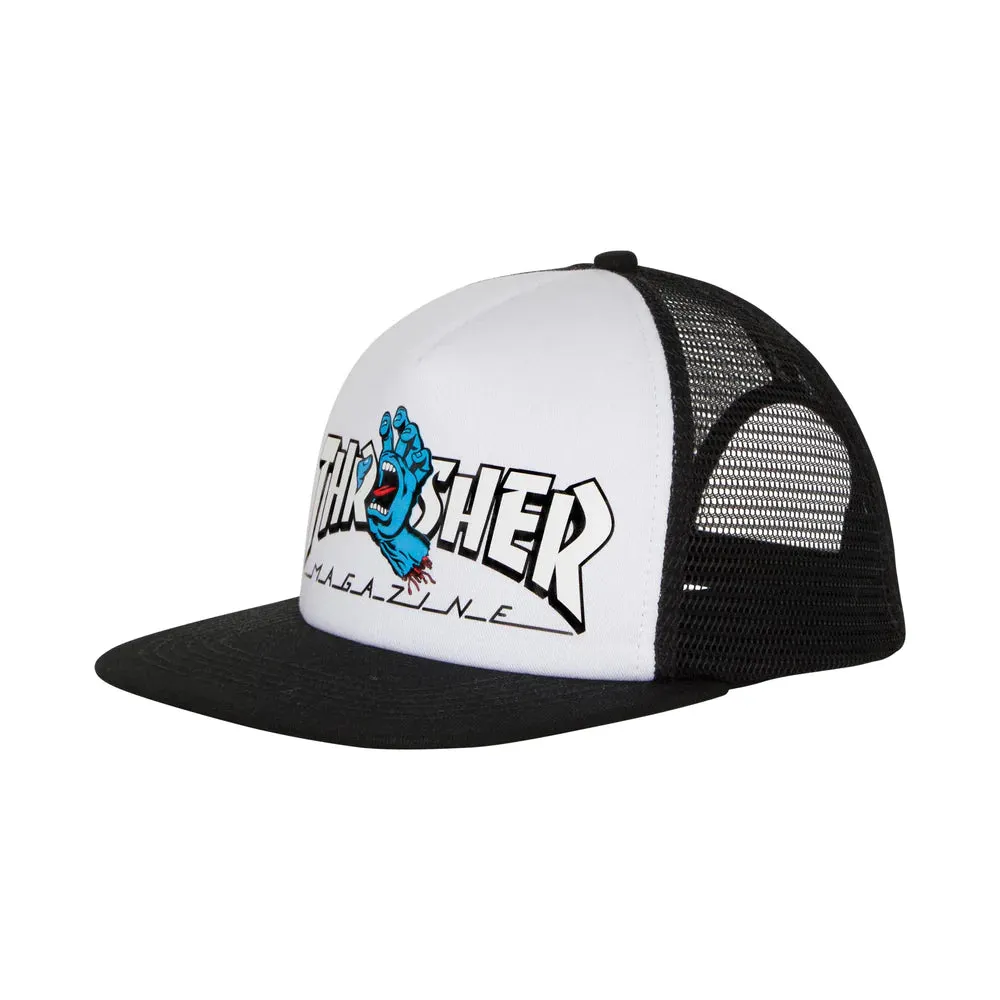 Thrasher Screaming Logo Trucker X Santa Cruz Hat