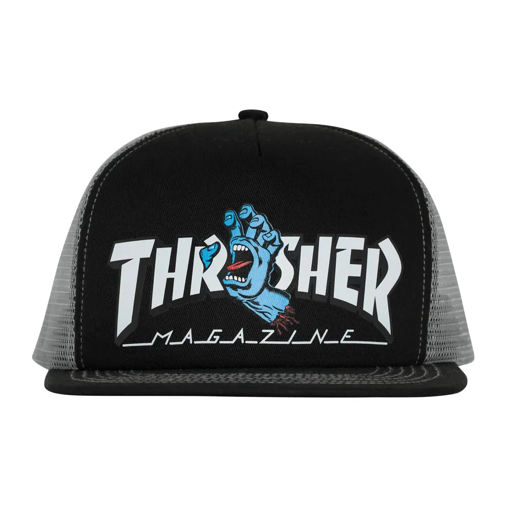 Thrasher Screaming Logo Trucker X Santa Cruz Hat