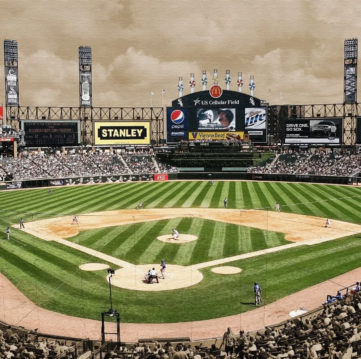 White Sox Stadium Canvas Wall Art - 20x20