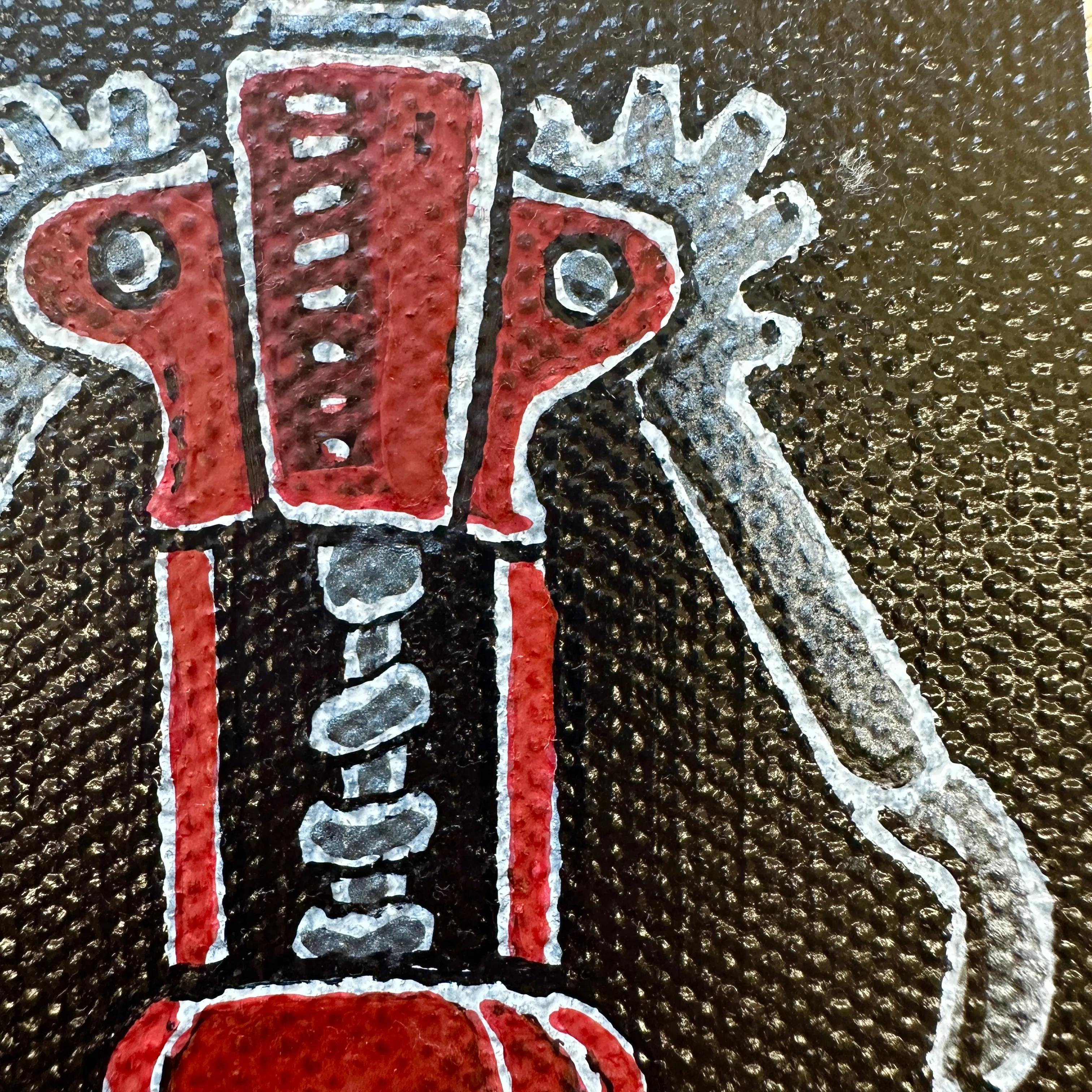 Wine opener canvas painting