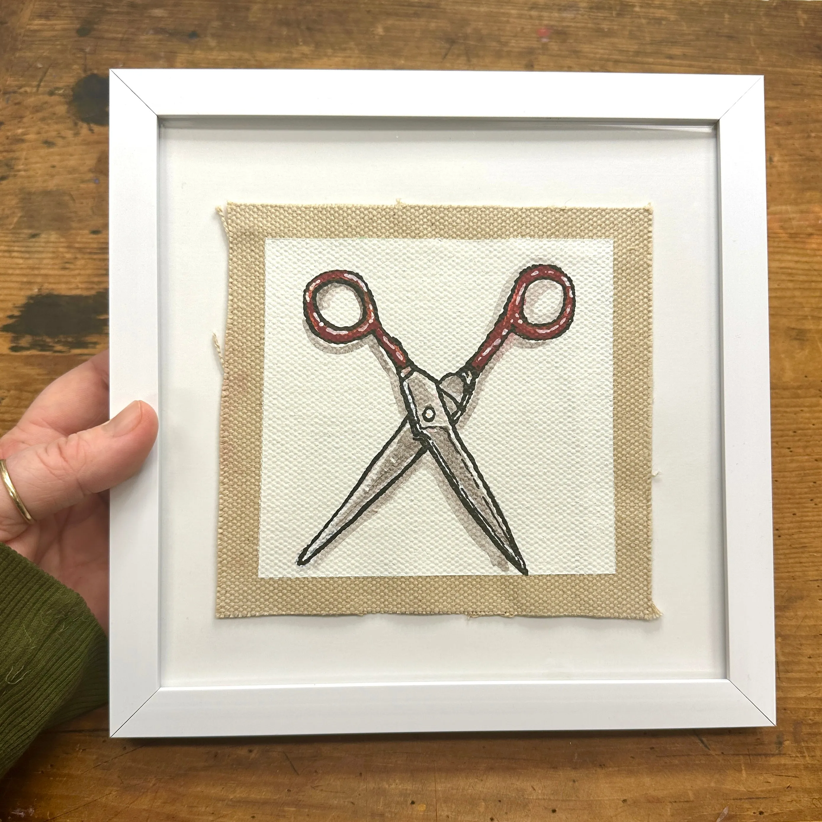 Wine opener canvas painting