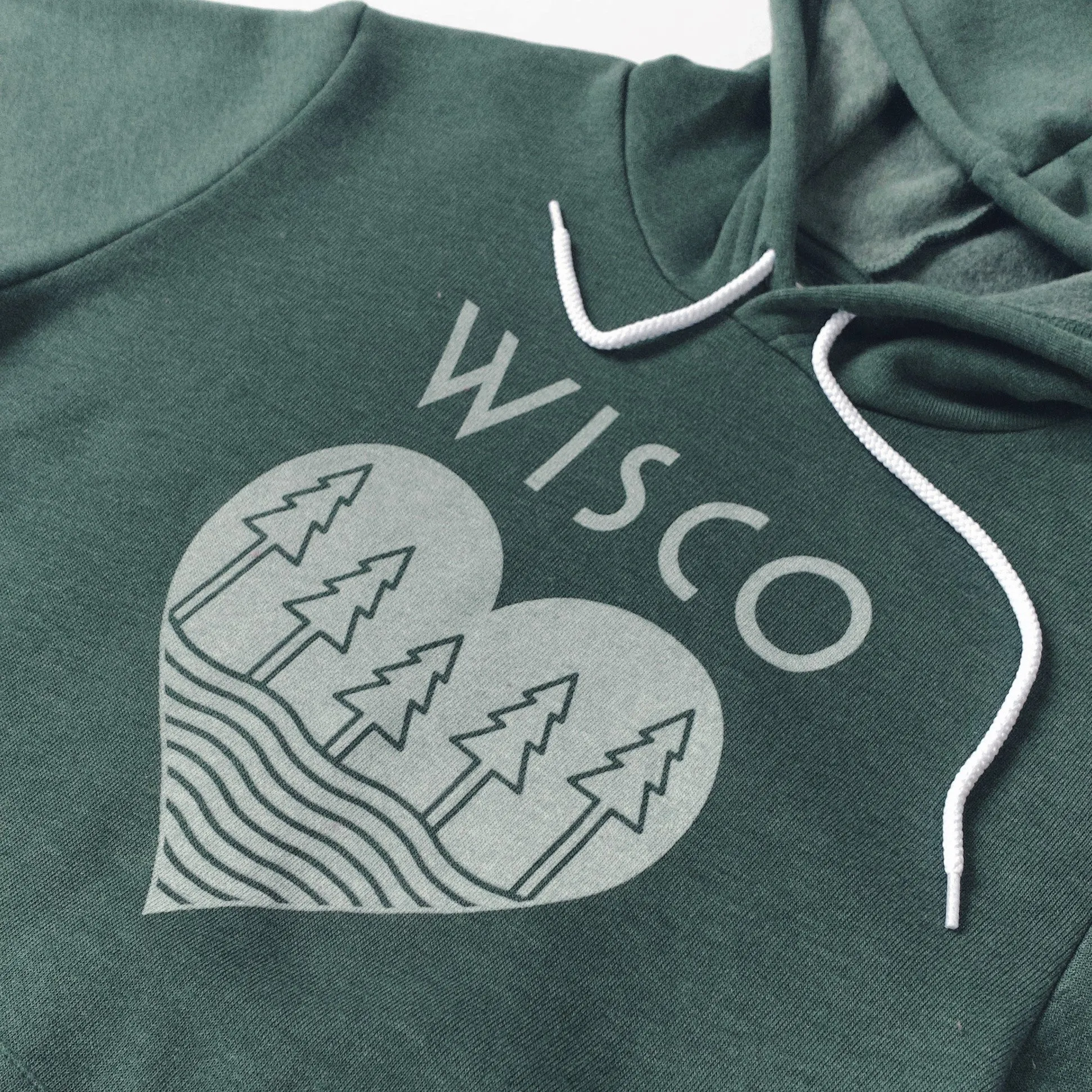 Wisco Roots Heather Forest Hoodie