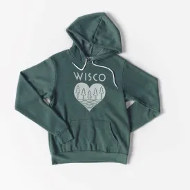 Wisco Roots Heather Forest Hoodie