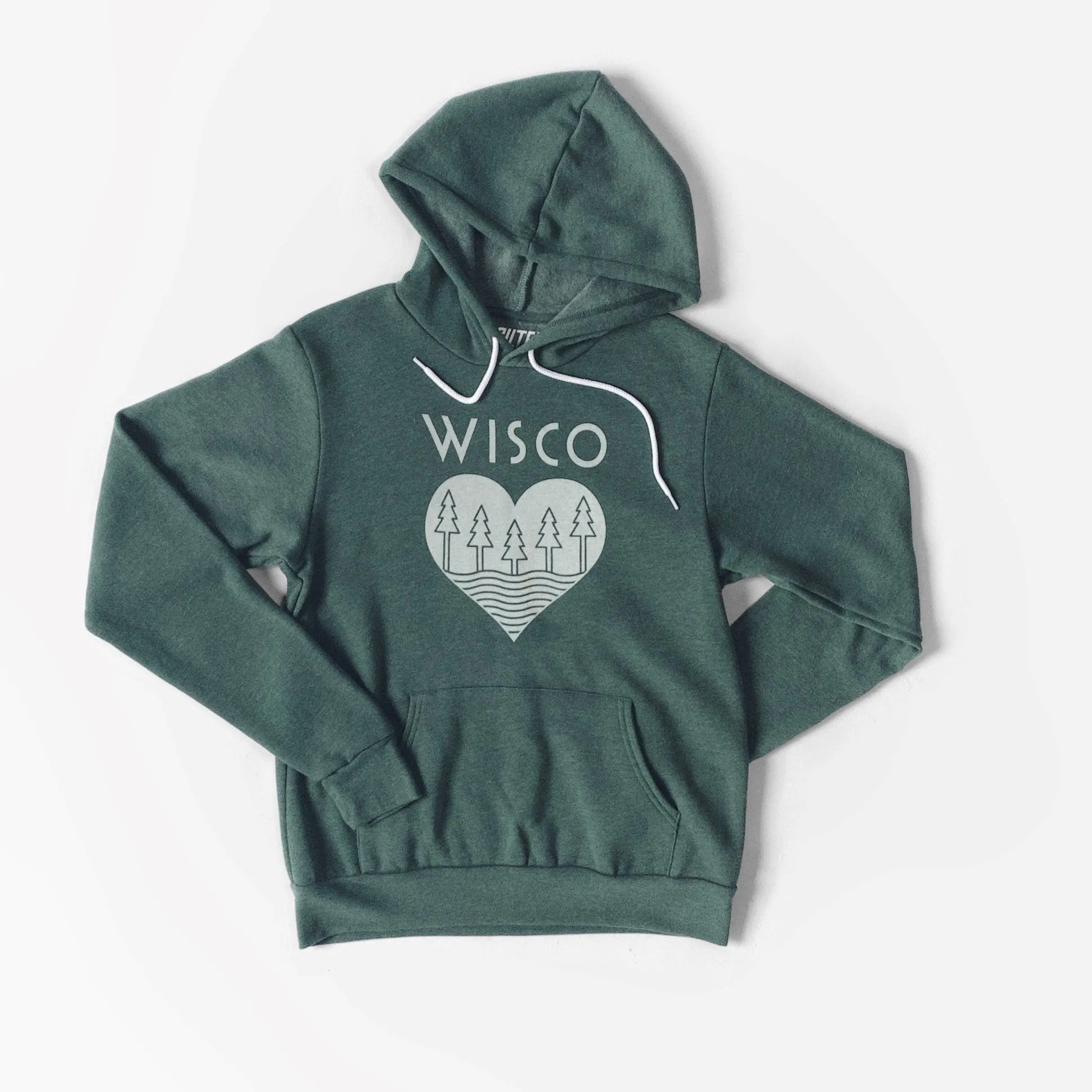 Wisco Roots Heather Forest Hoodie